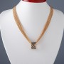 Necklace on Chains with "Ring" Pendant, 45cm Length, Metal Color