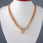Necklace on Chains with "Ring" Pendant, 45cm Length, Metal Color