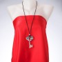 Pendant "Forged Key" on Long Cord, 85cm Length