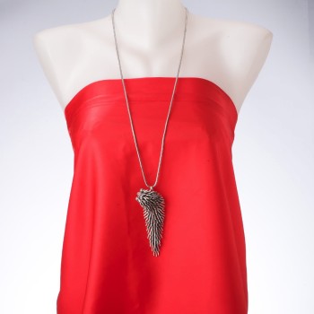 Pendant "Hedgehog" on Long Steel Cord, 85cm Length