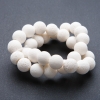 Natural Sponge Coral Beads, White Round 12mm, Strand 40cm