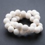 Natural Sponge Coral Beads, White Round 12mm, Strand 40cm