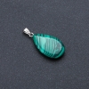 Malachite Drop Pendant (Pressed) 2.5x1.8cm