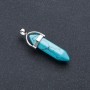 Hexagon Pendant Green Turquoise Stone (Imitation) 4*0.9cm