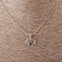 Pendant "Music Staff" on Figaro Chain, 52cm Length, 2x1.5cm Diameter, Silver Metal
