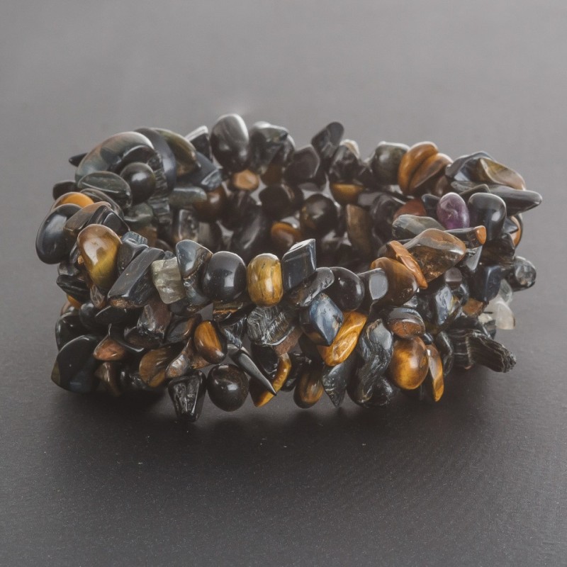 Hawk's Eye "Stone Chip" Bracelet on Elastic