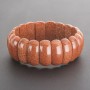 Aventurine Bracelet "Golden Sand" on Elastic, Rectangular Link 25x12(+/-)cm