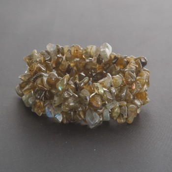 Labradorite Bracelet "Stone Chips" on Elastic Band