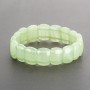 Green Onyx Bracelet on Elastic Cord, Rectangle Link 1.5x1.1cm