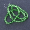 Czech Crystal Beads, Clear Light Green, Length 40cm, Diameter 6mm