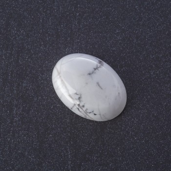 Findings Cabochon Cacholong Natural Stone 25x18mm
