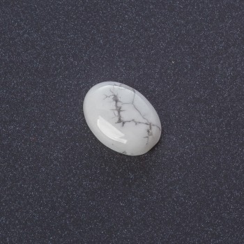 Findings Cabochon Cacholong Natural Stone 18x13mm (+/-)