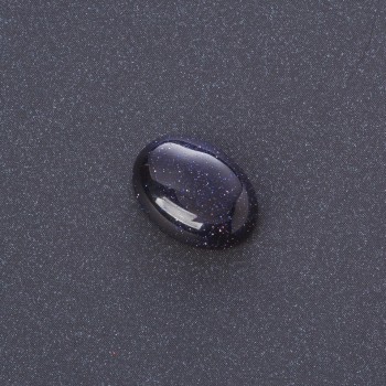 Natural Stone Cabochon Aventurine Blue Sand "Cairo Night" 18x13mm