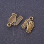 Findings Pendant "Hands" bronze metal color 18x13mm pack 20g +/-17pcs