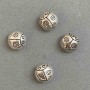 Ladybug Bead Insert Finding, Silver Metal Color, d 10x10mm, 20g Pack +/-14pcs