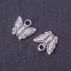 Findings Butterfly Pendant silver metal color d 13x13mm pack 20g +/-20pcs