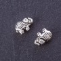Jewelry Finding Spacer Bead Elephant, Silver Metal Color, d 9x13mm, Pack 20g +/-15pcs