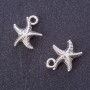 Findings Starfish Pendant silver metal color d 15x13mm pack 20g +/-17pcs