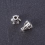 Findings End Cap, metal color "silver" L 10mm, pack 20g +/- 24pcs