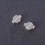 Jewelry Finding Spacer Bead, Silver Metal Color, 8x10mm, Pack 20g +/-26pcs