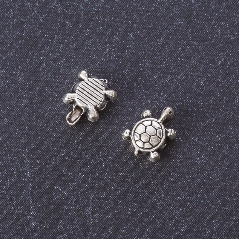 Jewelry Finding Spacer Bead Seashell, Silver Metal Color, 7x8mm, Pack 20g +/-40pcs
