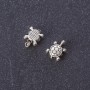 Jewelry Finding Spacer Bead Seashell, Silver Metal Color, 7x8mm, Pack 20g +/-40pcs