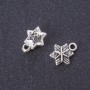 Finding Pendant "Christmas Star" Metal Color "Silver" 13x11mm Pack 20g +/-35pcs