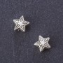 Finding Bead Spacer Star Metal Color "Silver" 1x1mm Pack 20g +/-16pcs