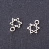 Findings Small Star of David Pendant silver metal color 13x9mm pack 20g +/-45pcs