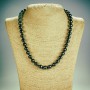 Necklace Natural Stone Hematite Smooth Ball, length 45cm, diameter 10mm