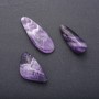 Natural Amethyst Stone Pendant, Length 5cm (+/-), Assorted