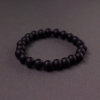 Elastic Bracelet Shungite (Imitation) Smooth Bead, Diameter 8mm, Length 18cm +
