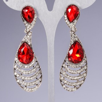 Crystal Chandelier Earrings "Feather"