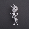 Sale! "Brave Ant" Brooch, 4x2 cm, "Silver" Color Metal