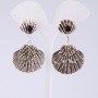 Evening "Silver Shell" Earrings, length 5.5 cm