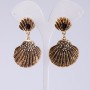 Evening "Antique Gold" Shell Earrings, length 5.5 cm