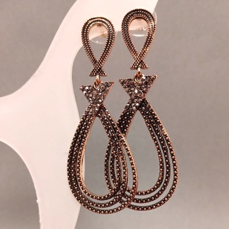 Long Evening Earrings, length 6.5 cm