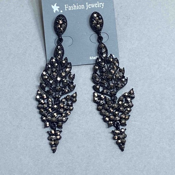 Long Evening Earrings, length 8 cm