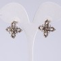 Earrings in “Drop Silver” Style, Diameter 2cm