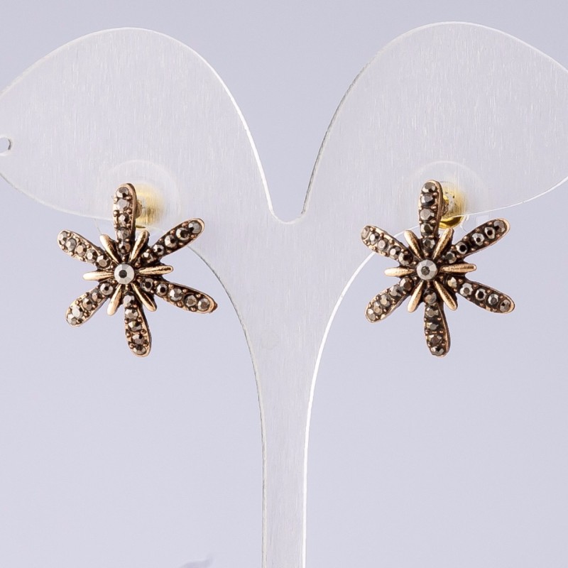 Earrings in “Drop Silver” Style, Diameter 2cm