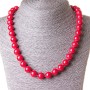 Red Coral Necklace (Pressed), 10mm Beads, Length 45cm