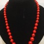 Red Coral Necklace (Pressed), Graduated Beads, Diameter 6-14mm+-, Length 54cm+