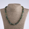 Moss Agate Natural Stone Necklace, Faceted Ball, Diameter 10mm, Length 45cm