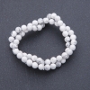 Natural Stone Beads Cacholong on Strand Round, 6mm Diameter, 38cm Length
