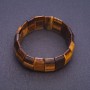 Tiger's Eye Elastic Bracelet, Rectangular Link 2.5x1.2cm