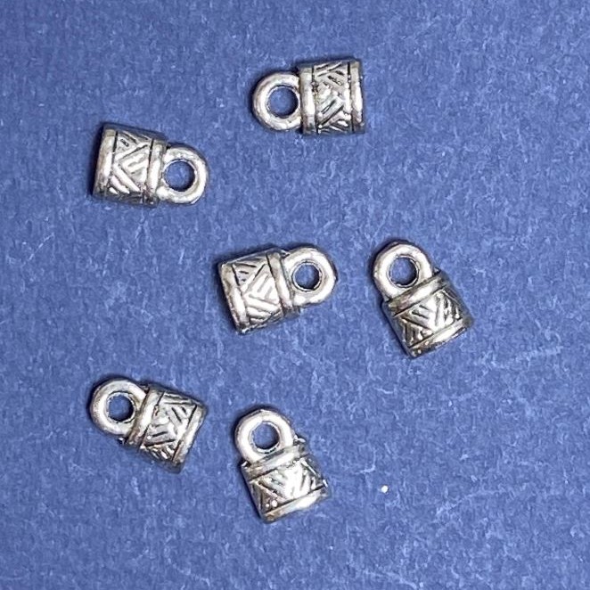 Padlock Pendant Finding, Length 10mm, Hole 1-3mm, Silver Color, Pack 20g +/-17pcs
