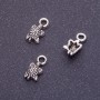 Sea Turtle Pendant Finding, Length 11x5mm, Hole 1-1.5mm, Silver Color, Pack 20g +/-62pcs