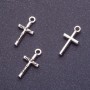 Crucifix Cross Pendant Finding, Length 18mm d1-1.5mm, Silver Color, Pack 20g +/-35pcs