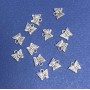 Butterfly Charm Finding, Silver Tone, d 9x10mm, Pack 20g +/- 40pcs
