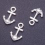 Anchor Pendant, Length 20x13mm, Diameter 1-1.5mm, Silver Color, Pack 20g 19pcs (+/-)